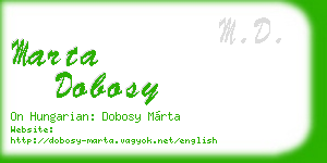 marta dobosy business card